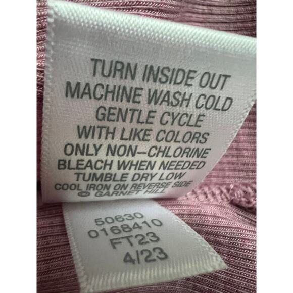 Garnet Hill Tencel Stretch Pullover Sweatshirt Tunic Top Size Large Pink Soft - Picture 11 of 12